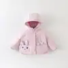 Elegante Chaqueta de Plumas Otoño e Invierno para Niñas, Nueva Linda Chaqueta de Plumas Cálida con Capucha para Bebés Niñas para Salidas de Invierno