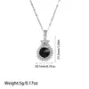 Collar Transfronterizo de Acero de Titanio Europeo y Americano, Collar con Colgante de Diamante Incrustado en Cobre de Lujo Ligero de Gama Alta, Cadena para Clavícula, Venta al por Mayor Directamente del Fabricante en Stock