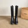 Botas largas de pierna ancha para mujer, modelo nuevo 2026, botas de montar de tacón grueso hasta la rodilla, botas vintage con cremallera para pierna de pantalón para mujer