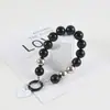 Colgante de Cadena de Cuentas de Amor para DIY en Funda de Teléfono Móvil Cadena Colgante Decorativa Hecha a Mano Joyería Colgante de Corazón de Melocotón