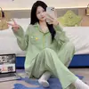 Pijama Feminino Outono e Inverno Algodão Nuvem Conjunto Fino Roupas de Casa Fofo Doce Estilo Estudante Estilo Primavera e Outono 2026