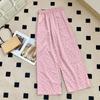 2024 Nuevo Estilo de Verano Pantalones Familiares de Nube Crema con Puntos Suaves y Amigables con la Piel Pantalones Casuales para Niñas Estilo Familiar