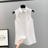 Camisa Simple para Mujer Primavera y Verano 2024 Nueva Sin Mangas Ajustada Ropa de Otoño e Invierno Base Profesional Interior
