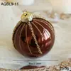Bola de Cristal Colorida de 8CM con Purpurina, Bola Colgante para Decoración de Árbol de Navidad, Adorno de Bola Hueca, Decoración Festiva