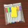 Caneta de quadro branco magnética de cor núcleo direto, conjunto de 8, caneta apagável criativa para pintura e grafite infantil com pincel