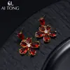 Brincos Aitong Jewelry Flor Simples e Exquisitos Novos Brincos Versáteis de Alta Qualidade Moda de Nicho Versátil Brincos Delicados