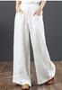 Pantalones Amplios Fluidos 2026 para Mujer, Pantalones Largos de Algodón y Lino de Cintura Alta para Verano, Pantalones Casuales Rectos Sueltos, Modernos