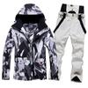 Roupa de esqui masculina espessada à prova d'água respirável prancha única prancha dupla roupa de esqui inverno neve quente equipamento de esqui