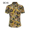 2023 Comercio Exterior Transfronterizo Nueva Camisa de Manga Corta para Hombre Estilo Coreano Moda Juvenil Casual Camisa Estampada para Hombre