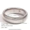 Moda Europeia e Americana Simples Nicho Pulseira Joia Aço Titânio Banhado Ouro 18K 20mm de Largura Camada Única Elástica Pulseira de Corrente Cobra para Mulheres