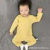 Macacão de Bebê Primavera e Outono Proteção da Barriga Bebê Macho e Fêmea Roupas de Bebê Sem Ossos Pijama para Recém-Nascido e Criança Pequena Roupas de Bebê Tendência
