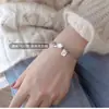 Pulseira quadrada de prata de lei 925 marca sorte feminina estilo coreano ins design de nicho prata tailandesa simples estudante retrô personalidade all-match