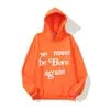 Em Estoque Outono/Inverno 2026 Novo Estilo Ins Hip-Hop Inspirado em Kanye Moletom com Capuz Unissex com Estampa de Letras em Espuma e Forro de Fleece