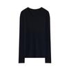 Suéter de Gola U Outono e Inverno Feminino Suéter de Cashmere Feminino Gola Baixa Slim Aparência Emagrecedora Justo Suéter para Usar por Baixo Malha Pura de Cashmere