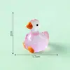 Pato y ganso de dibujos animados de paisaje en miniatura que brillan en la oscuridad, accesorios decorativos colgantes de bolsa ciega DIY, adornos en miniatura para escritorio y coche