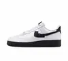 Tênis versátil AF1 Air Force One branco puro de cano baixo, couro de primeira camada casual original, sapatos brancos transfronteiriços, dropshipping disponível