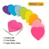 Notas Adhesivas de Corazón de 8 Colores, Notas Adhesivas Reutilizables de Corazón Color Durazno, Notas de Recordatorio Fluorescentes con Forma de Corazón, Personalizadas para Comercio Electrónico Transfronterizo