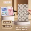 Carteira de Couro PU para Dinheiro, Carteira da Prosperidade, Livro de Armazenamento de Ingressos Comemorativos e Moedas de Grande Capacidade, Personalizável com Impressão de Logo