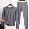 Conjunto de Ropa Interior Térmica de Polar Doble Cara para Hombre, Tallas Grandes, Otoño e Invierno, Conjunto Simple de Ropa Interior Térmica de Polar Delgado