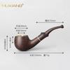 Pipa de Palo de Rosa Pipa Seca de Tres Propósitos Accesorios para Fumar al por Mayor Bolsa para Tabaco Cazoleta Pipa de Madera Maciza Filtrada de 9 mm Sándalo