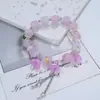 Pulseira Cristal Sereia Estilo Floresta Doce Nova Super Fada Feminina Design de Nicho Ins Versátil Estudante Melhor Amiga Pulseira DIY