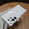 Funda Dura Protectora Magnética Transparente Simple de Alta Definición con Doble Eje Central para Múltiples Modelos de Samsung