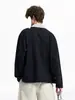 Camisa polo de manga larga a rayas estilo americano de dos piezas falsas para hombre, adecuada para primavera y otoño, casual, moderna, con un look sofisticado y elegante