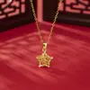 Colar Teia de Sonhos Estrela de Cinco Pontas em Prata de Lei S925 Feminino Peça de Carro Flor Peça Pingente de Estrela Tecido à Mão Corrente de Clavícula Tendência Nacional