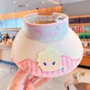 Sombrero de Sol para Niños, Protección Solar de Verano, Sombrero de Copa Abierta, Sombrero de Sol de Dibujos Animados Anti-UV, Sombrero de Sol de Oso Fresa