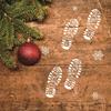 Huellas de Navidad plantilla hueca huella de zapato de Papá Noel 6 piezas Amazon serie navideña regla