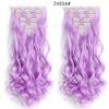 Extensões de Cabelo Sintético Estilo Europeu e Americano, 16 Presilhas, Conjunto de 7 Peças para Mulheres, Fibra de Alta Temperatura, Presilhas de Cabelo Longo Cacheado, Estilo Europeu e Americano