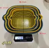 Cesta de Drenagem de Camada Dupla, Bacia para Legumes, Cozinha, Sala de Estar, Prato de Frutas Multifuncional Doméstico, Cesta de Legumes, Conjunto de Seis Peças/Conjunto de Oito Peças