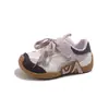 Zapatillas de Entrenamiento Retro Estilo Coreano para Niños 2026 Primavera Nuevo Bloqueo de Color Adelgazantes Versátiles Suela Blanda Zapatos de Papá para Niñas