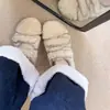 Zapatos de Peluche con Velcro para Mujer 2026 Tendencia Otoño Invierno Nuevos Cálidos con Felpa para Exteriores Fáciles de Poner Puntera Cerrada Zapatos de Algodón
