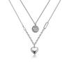 Acero de titanio collar de costura de amor que no se desvanece para mujer otoño ins dulce cool cadena para suéter moda chica caliente cadena clavicular para suéter