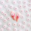Joyería para Uñas Artísticas de Flor de Cinco Pétalos Penetrante de Hielo Transfronteriza con Diamante Margarita de Fondo Plano Accesorios DIY para Funda de Teléfono Móvil Pasador