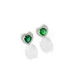 Pendientes Vintage de Corazón con Circonita para Mujer, Estilo Coreano de Moda, Diseño de Personalidad de Celebridad de Internet, Pendientes de Botón Pequeños y Versátiles al por Mayor