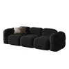 Sofá Doble Pequeño Negro Apartamento Bloque de Tofu Malvavisco Dormitorio Área de Descanso Recepción Salón de Belleza Tienda de Ropa para Mujer
