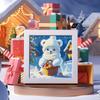 Pintura de Diamantes Navideña Transfronteriza para Niños, Arte de Puntos de Diamantes DIY con Marco, Pintura de Pegatinas de Diamantes Completos 5D, Regalo, Oferta Especial de Navidad