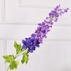 Flor de Delfínio Artificial de Alta Qualidade, Jacinto de Haste Única, Flores Artificiais Atacado, Flores de Seda Violetas, Flores Artificiais de Haste Longa
