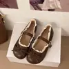 Zapatos planos de cuero con puntera redonda y lazo retro para mujer, nuevo estilo primavera-verano 2026, zapatos Mary Jane franceses de suela blanda para combinar con faldas
