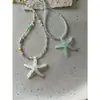 Estilo de férias de verão à beira-mar fofo estrela-do-mar y2k corrente de clavícula de garota popular 2025 novo colar presente para namoradas