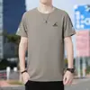 Camiseta de Manga Curta de Seda de Gelo Scarecrow para Homens 2025 Verão Novo Estilo Esportiva Casual Respirável Tamanho Grande Tendência de Roupas de Secagem Rápida para Homens