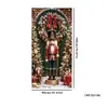 Nova capa de porta de Natal transfronteiriça, montagem de decoração de festa para criar atmosfera e oportunidades de fotos, bandeiras e faixas suspensas de Natal ao ar livre