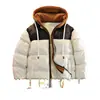 Chaqueta con Capucha de Dos Piezas Falsas Acolchada de Algodón para Adolescentes, Chaqueta Gruesa Cálida Acolchada de Algodón Estilo Pareja, Personalizable con Logo Imprimible