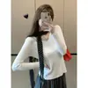 Novo Suéter de Gola V Outono/Inverno 2026 para Mulheres, Blusa de Tricô Fina Slim-Fit de Manga Longa Primavera/Outono