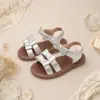 Sandalias de Princesa Mariposa para Niñas Suela Suave Antideslizantes Velcro Punta Abierta Retro Zapatos de Playa para Niños