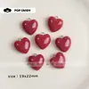 Acessórios para Joias DIY Material de Resina Pingente Rico em Formato de Coração Acessórios para Colar de Coração Chaveiro Resina DIY