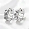 Pendientes Transfronterizos Europeos y Americanos de Acero de Titanio, Pendientes de Aro Lisos con Circonita, Pendientes de Acero Inoxidable para Mujer, Pendientes Elegantes, Joyería para Perforaciones de Oreja