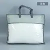 Bolsas para relleno de almohadas en stock, bolsas de almacenamiento para edredones no tejidas, bolsas transparentes portátiles para empaque de ropa de cama, venta al por mayor, se pueden imprimir con logo